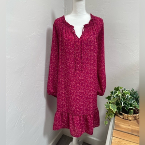 Old‎ Navy Pink and Maroon Flowy Dress